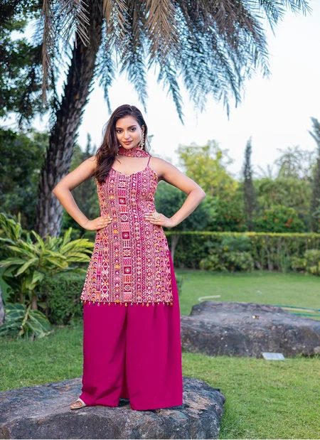 Tt 008 A to D Heavy Chinon Embroidery Readymade Suits Suppliers In India